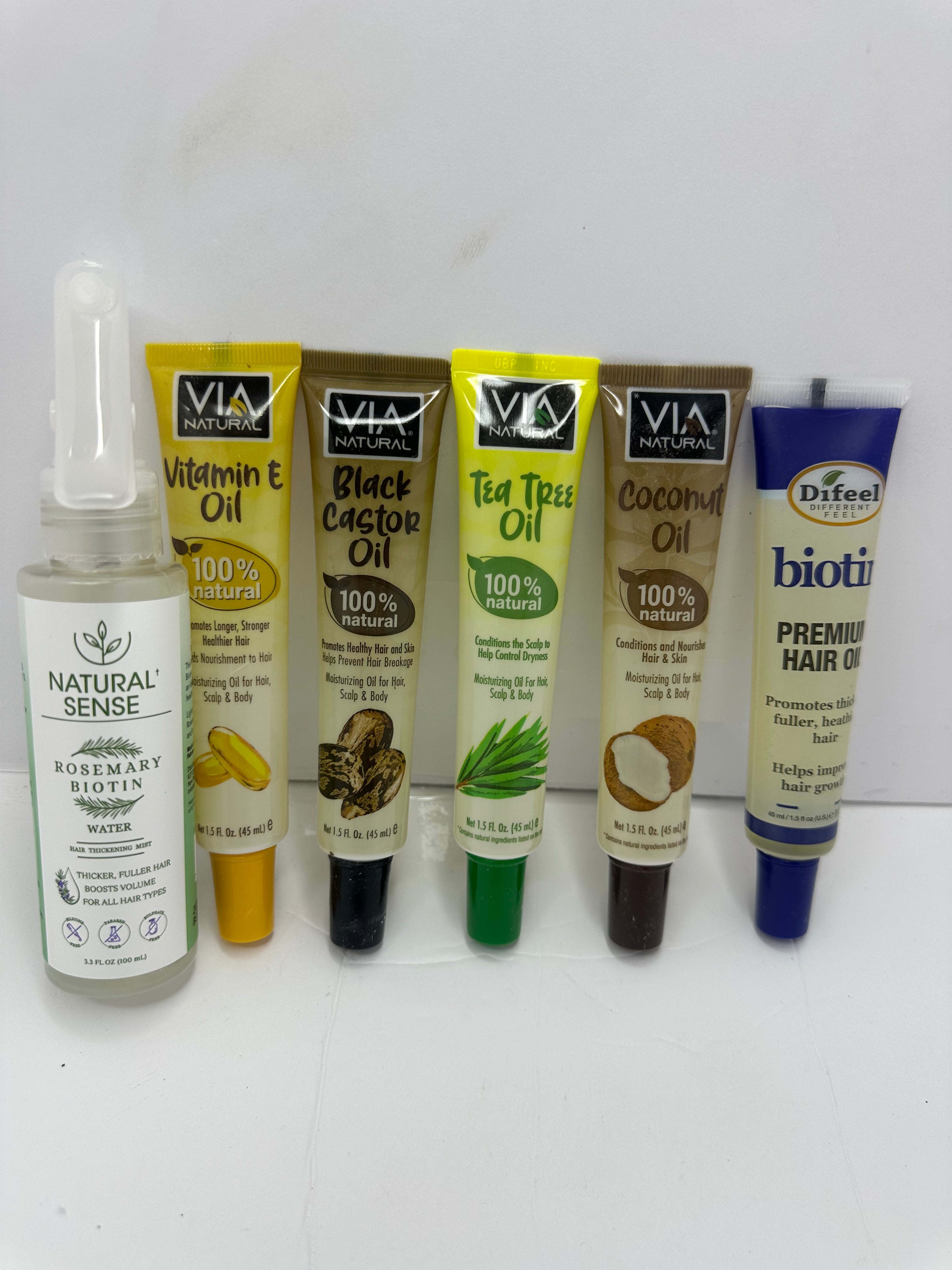 SET DE ACEITES Y TÓNICO A BASE DE ROMERO , BIOTINA, TE DE ÁRBOL,