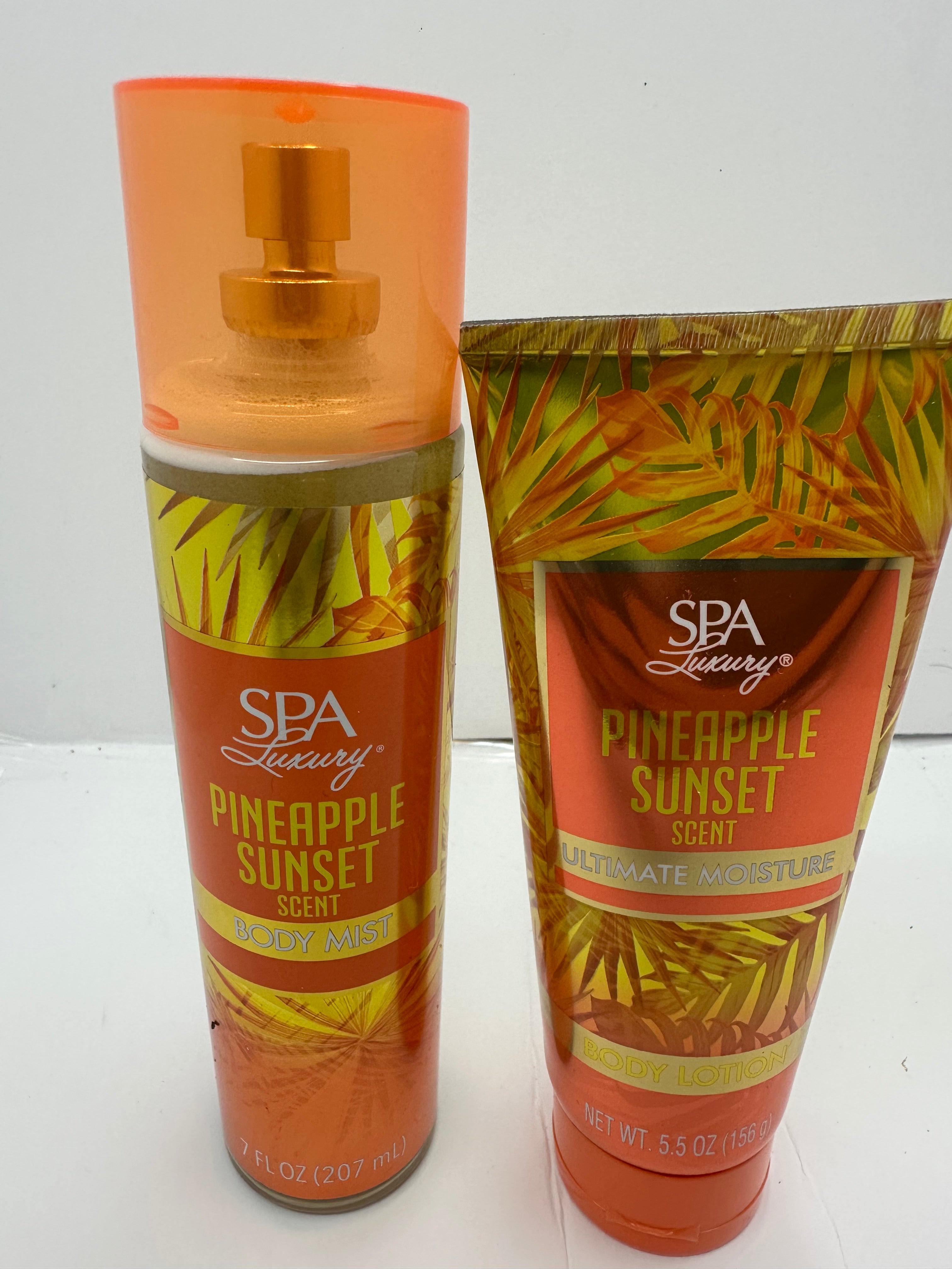 SET PINEAPLE SUNSET SPA LUXURY