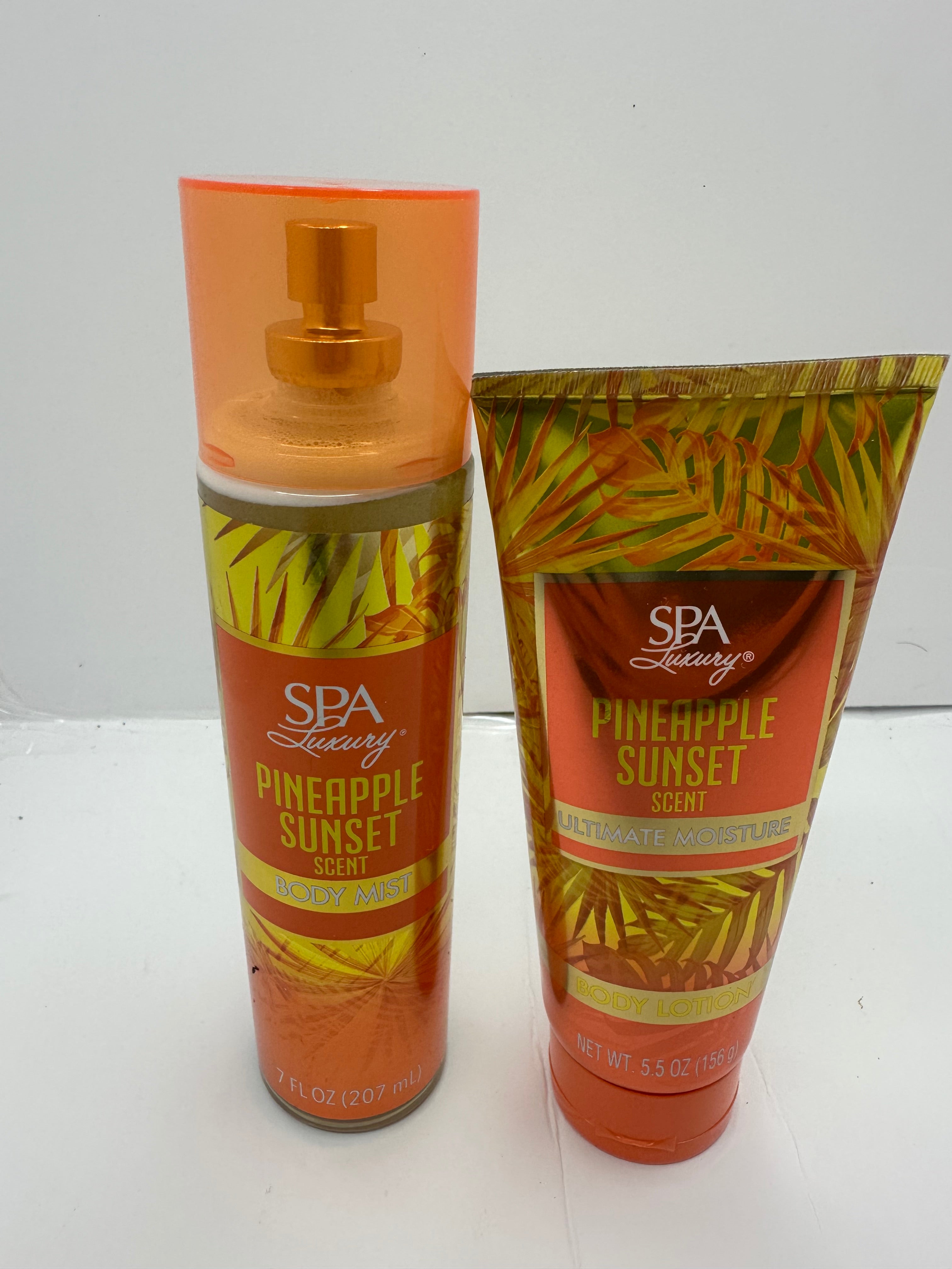 SET PINEAPLE SUNSET SPA LUXURY
