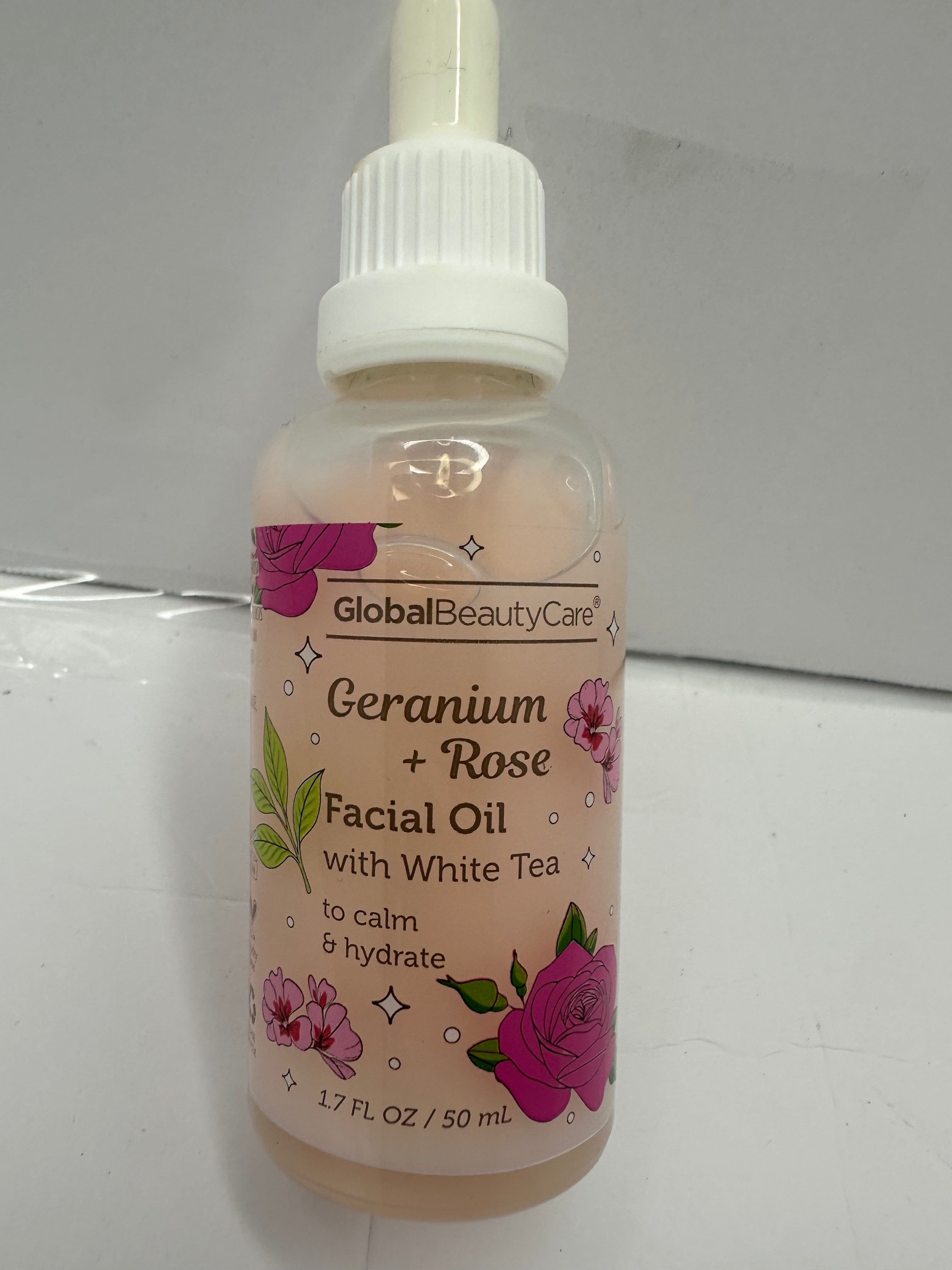 ACEITE FACIAL, SUERO Y TÓNICO CON GERANIO Y EXTRACTO DE ROSAS GLOBAL BEAUTY CARE