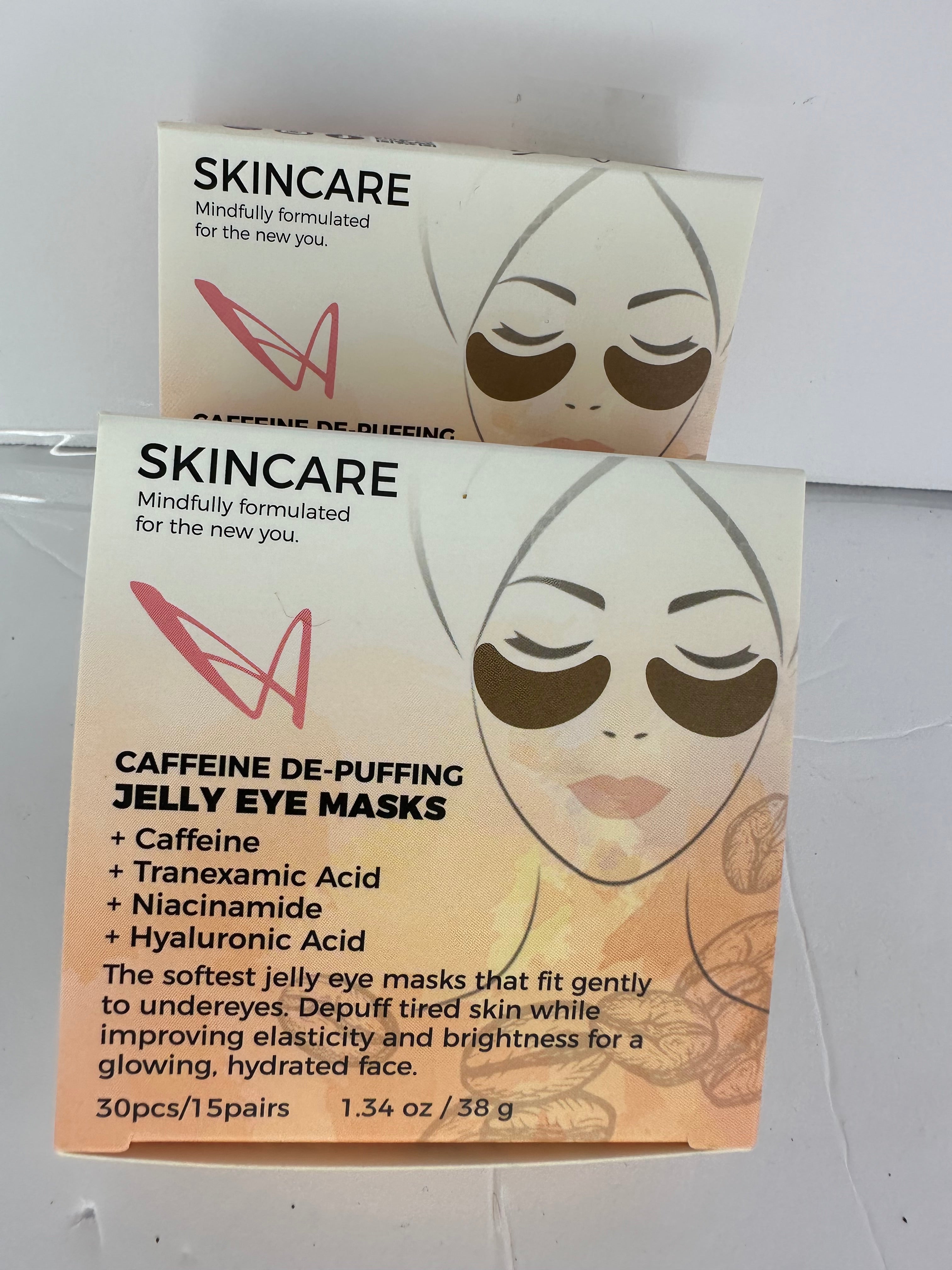 Caffeine jelly eye masks