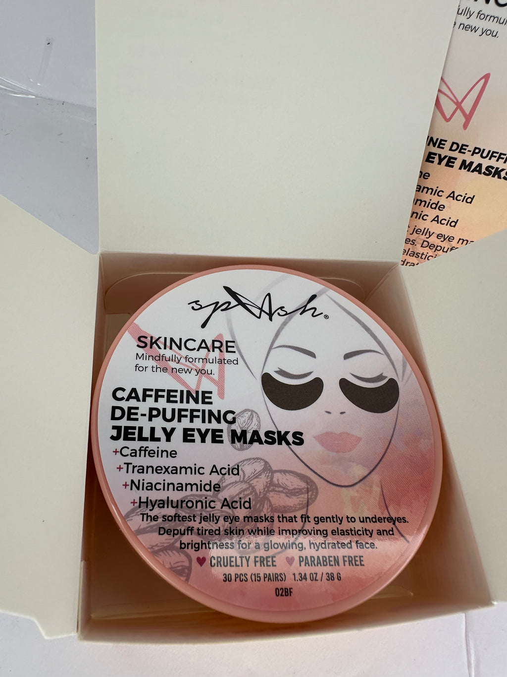 Caffeine jelly eye masks
