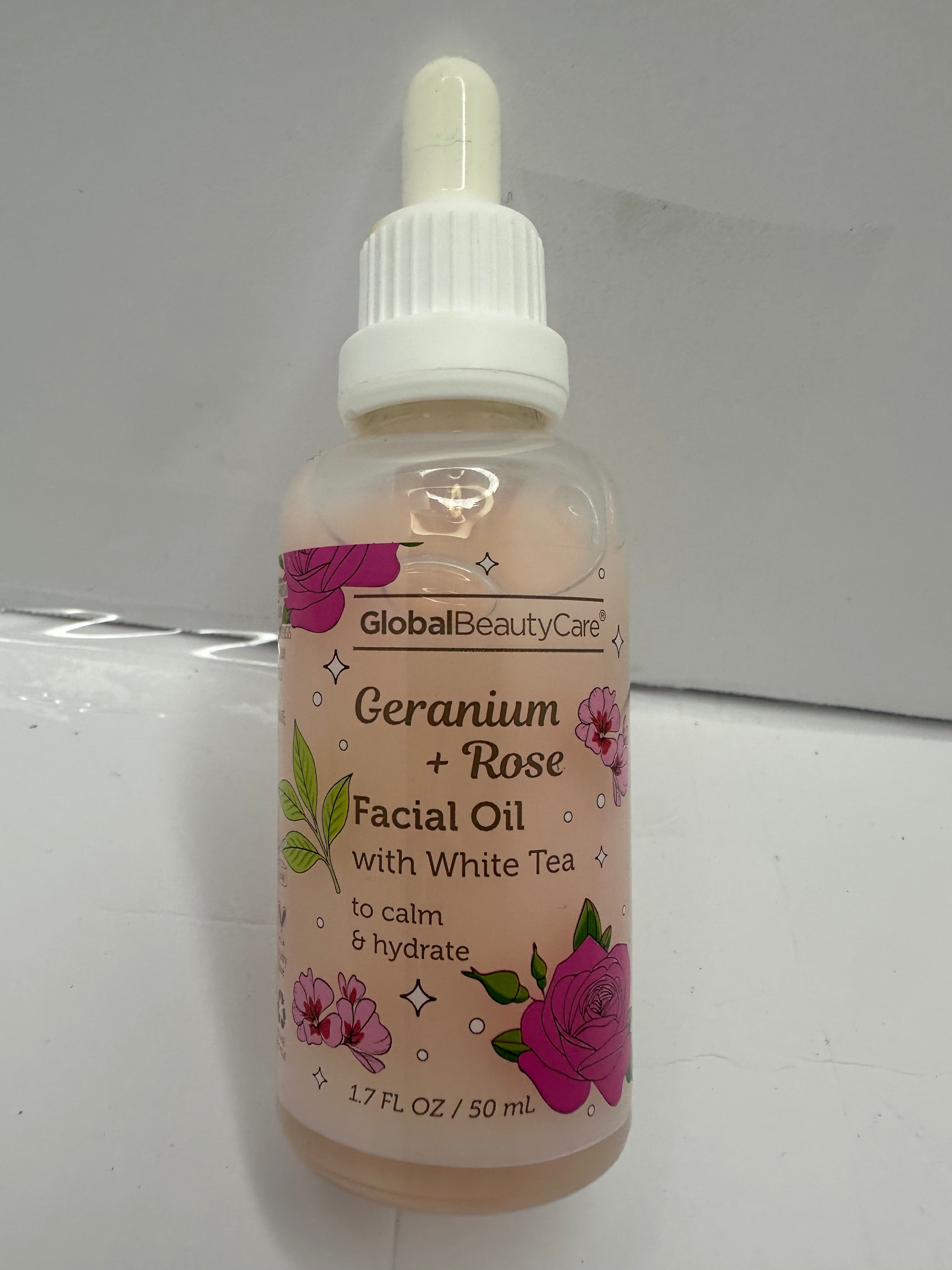 ACEITE FACIAL, SUERO Y TÓNICO CON GERANIO Y EXTRACTO DE ROSAS GLOBAL BEAUTY CARE