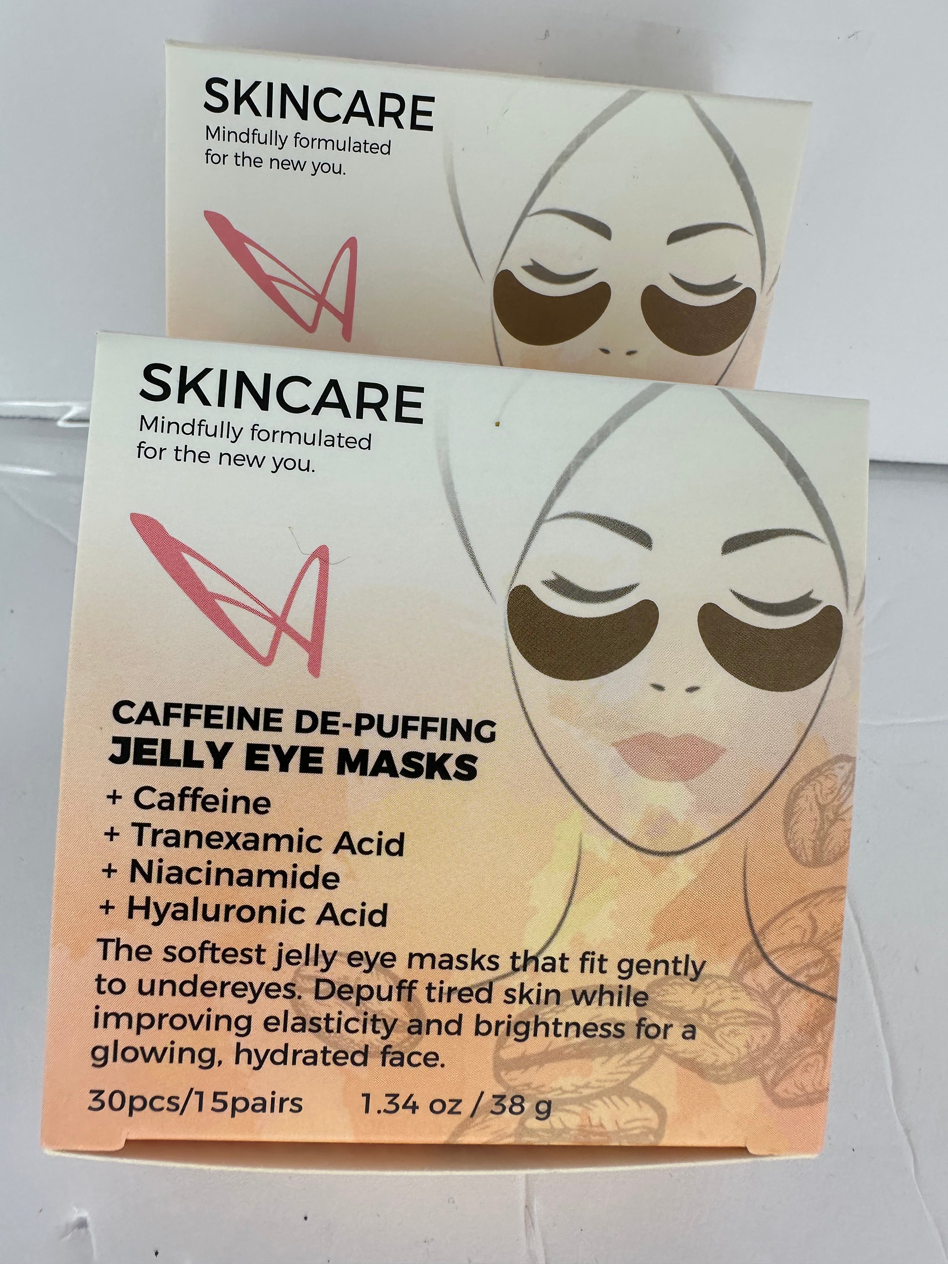 Caffeine jelly eye masks