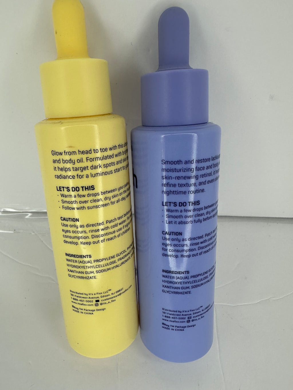 SET DAY/NIGHT RETINOL VITAMINA C FACE N BODY OIL SERUM